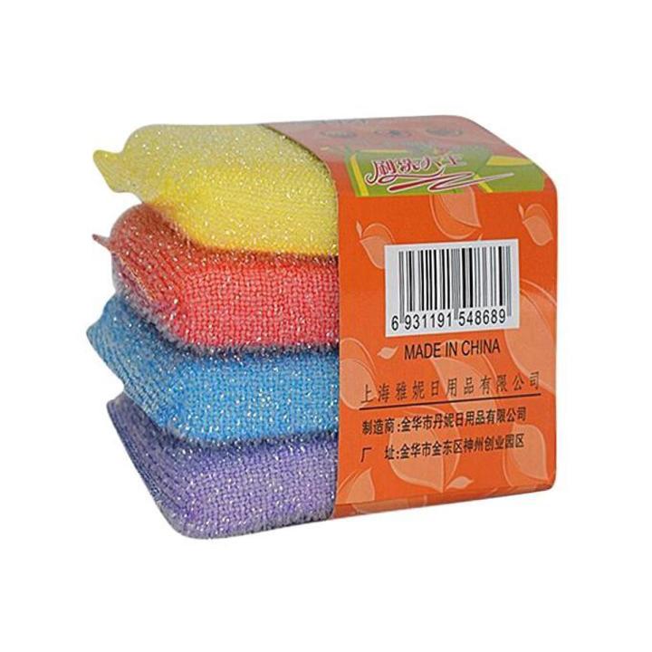 Kitchen Sponge Cleaning Brush (majuni) 4 pcs