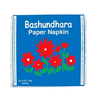 Bashundhara Paper Napkins 13" Unscented 100 pcs
