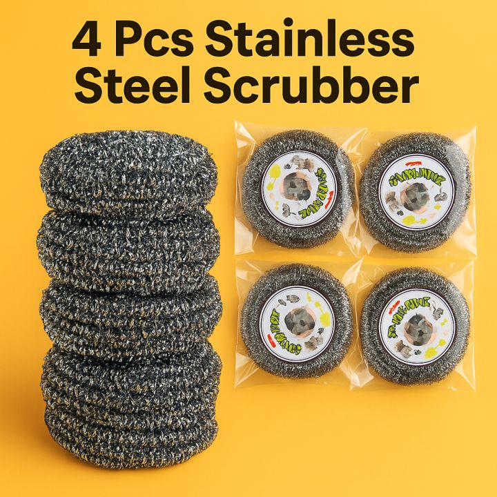 Steel Scrubber 4 Pcs